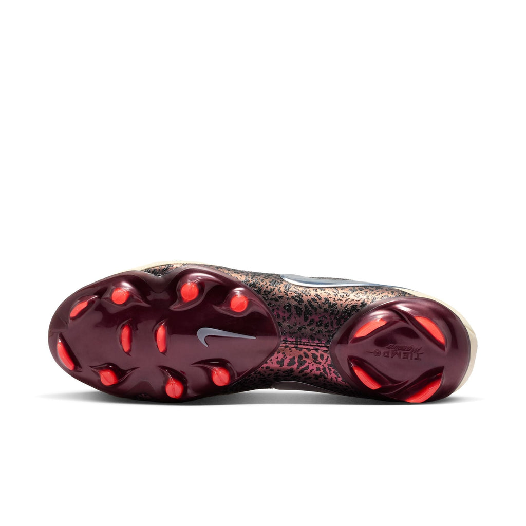 Nike United Tiempo Maestro Elite Firm-Ground Soccer Cleats- Fossil/Metallic Silver/ Burgundy Crush